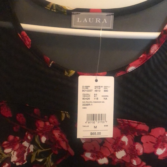 Cherry Blossom Illusion Sleeveless Top - Picture 3 of 3